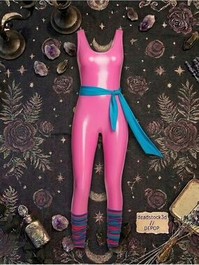Dolls Kill 80s/Barbie Pink Jumpsuit